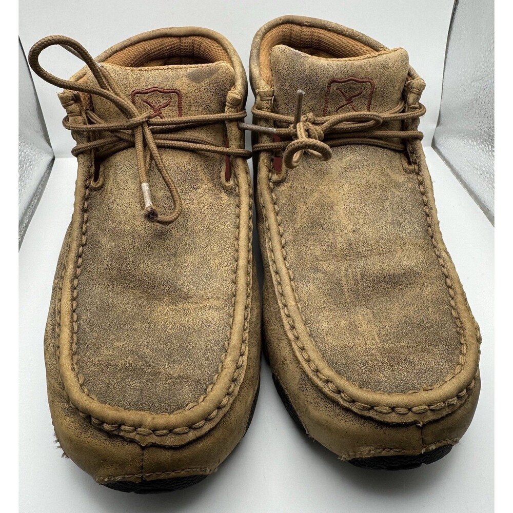 Twisted X Womens Leather Original Chukka Driving Mocs Brown Size 6.5M  Shoes